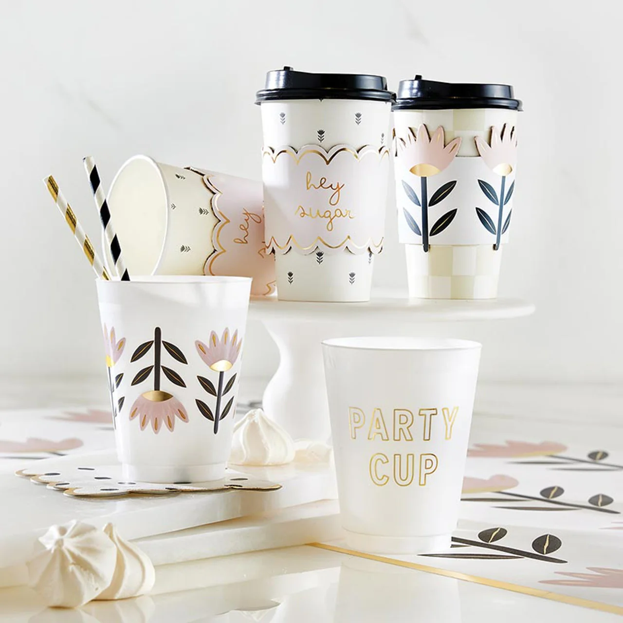 16oz Frosted Gold Foil Party Cups S/8 (40% off at checkout) - Image 3