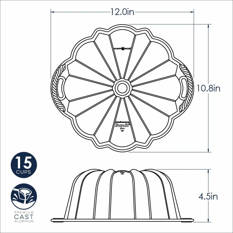 Anniversary Bundt Pan 10-15 Cups - Image 2