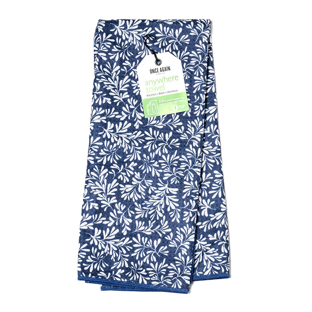 Anywhere Towel - Herbage in Navy - Image 2
