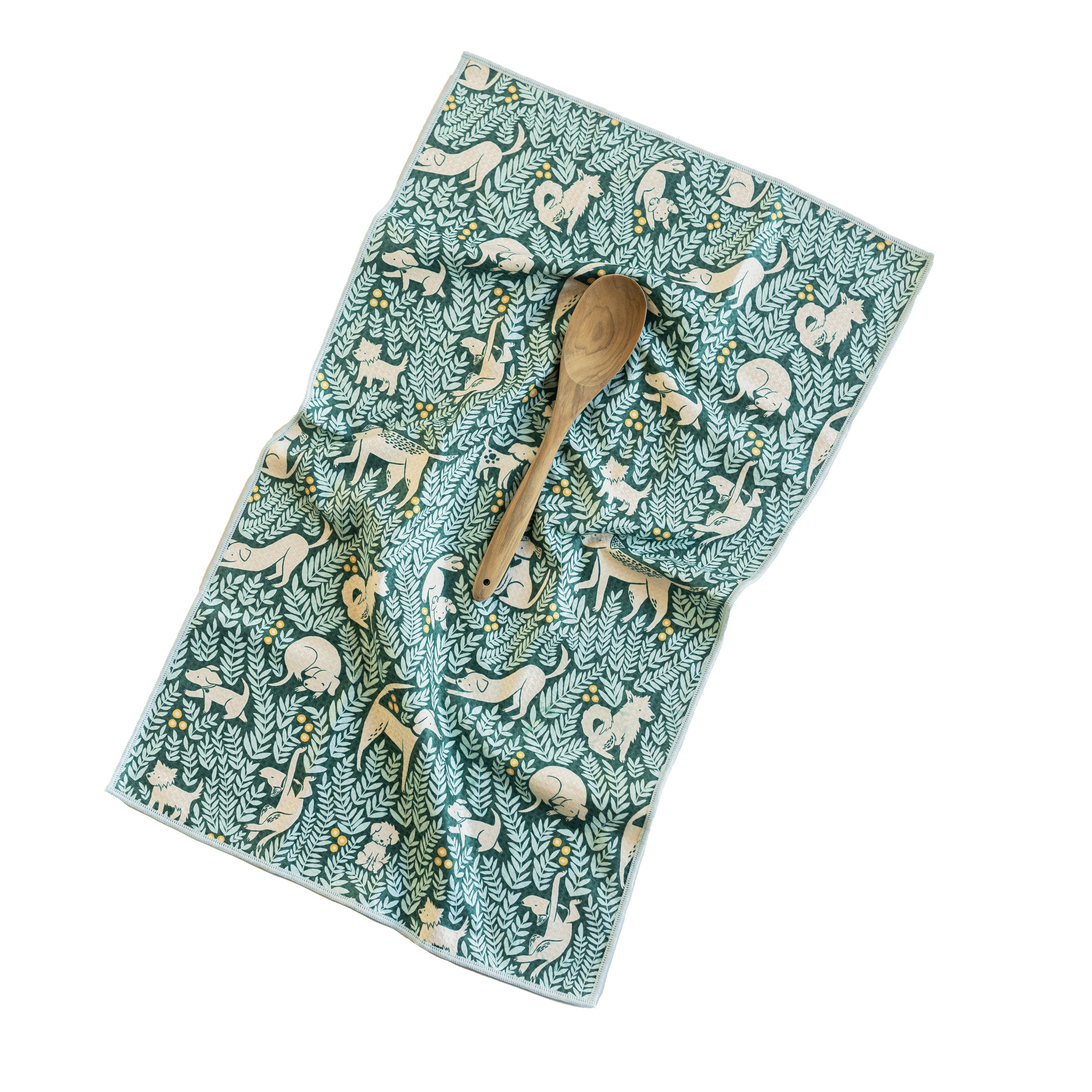 Anywhere Towel - Nuthatch Dog Park: Teal - Image 3