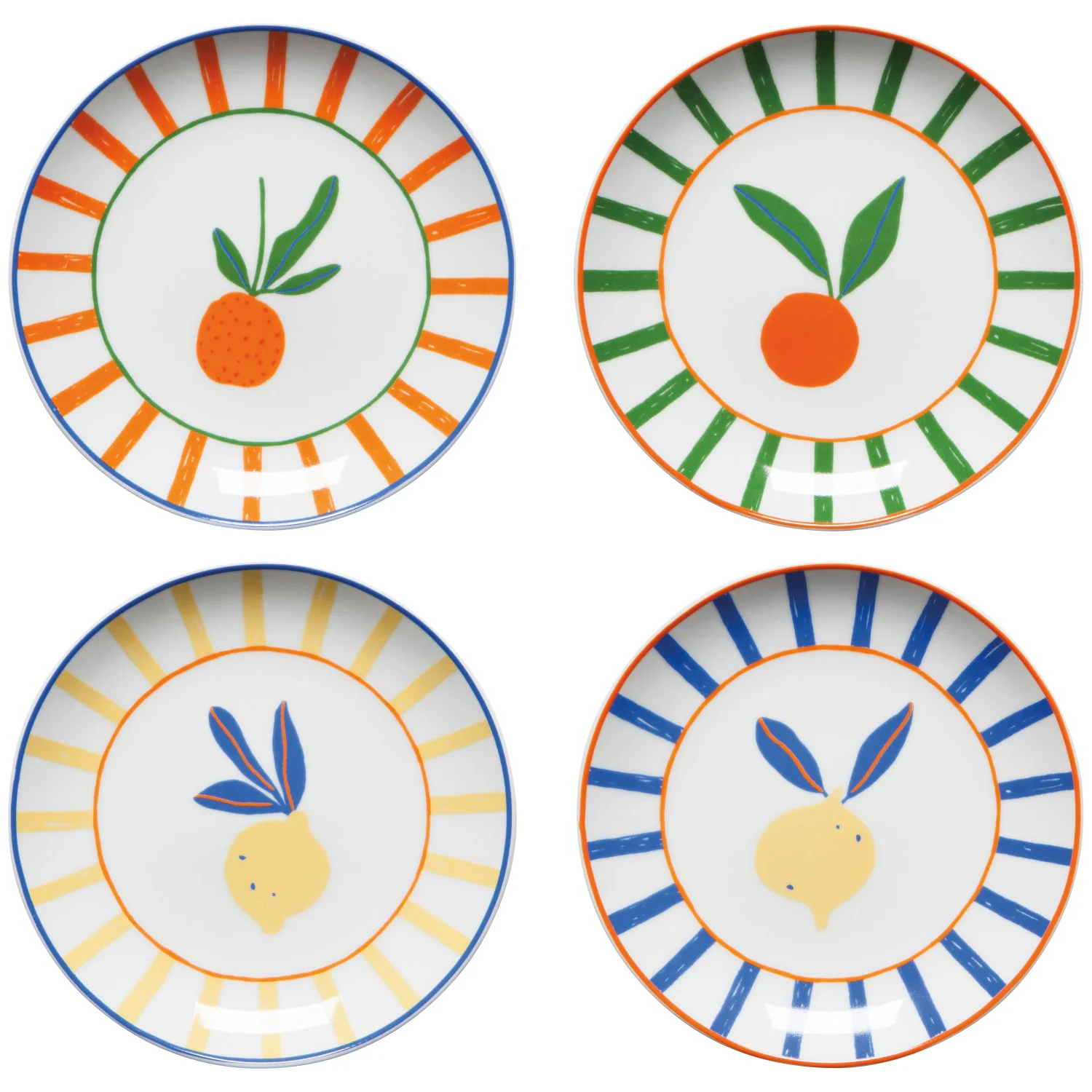 Appie Plates - Citrus Burst Set/4