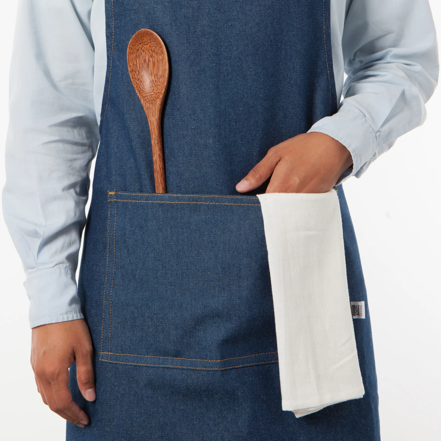 Apron - Chef - Stone Wash Denim - Image 4