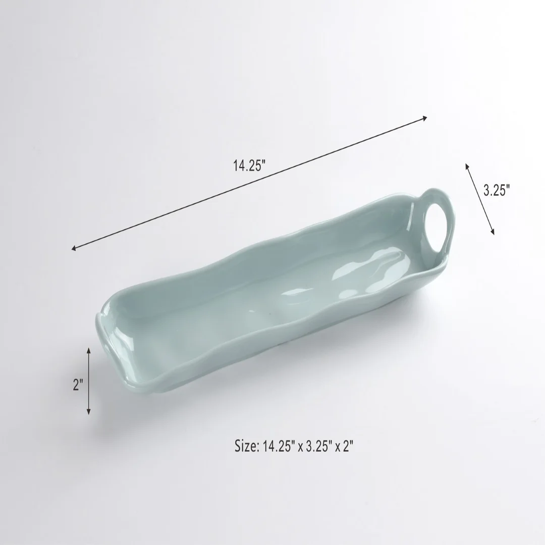 Aqua Melamine Cracker Tray - Image 2