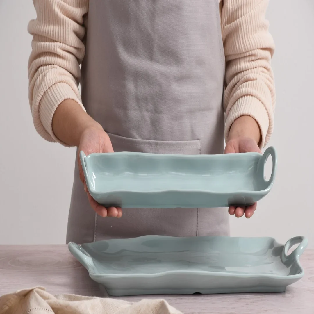 Aqua Melamine Cracker Tray - Image 4