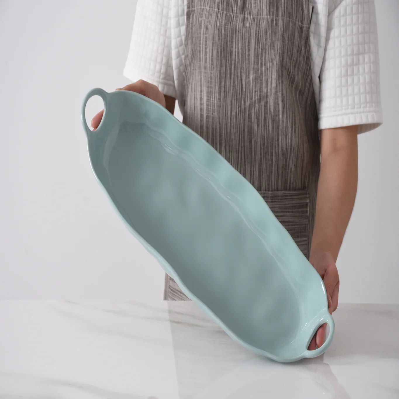 Aqua Melamine Deep Long Server - Image 5