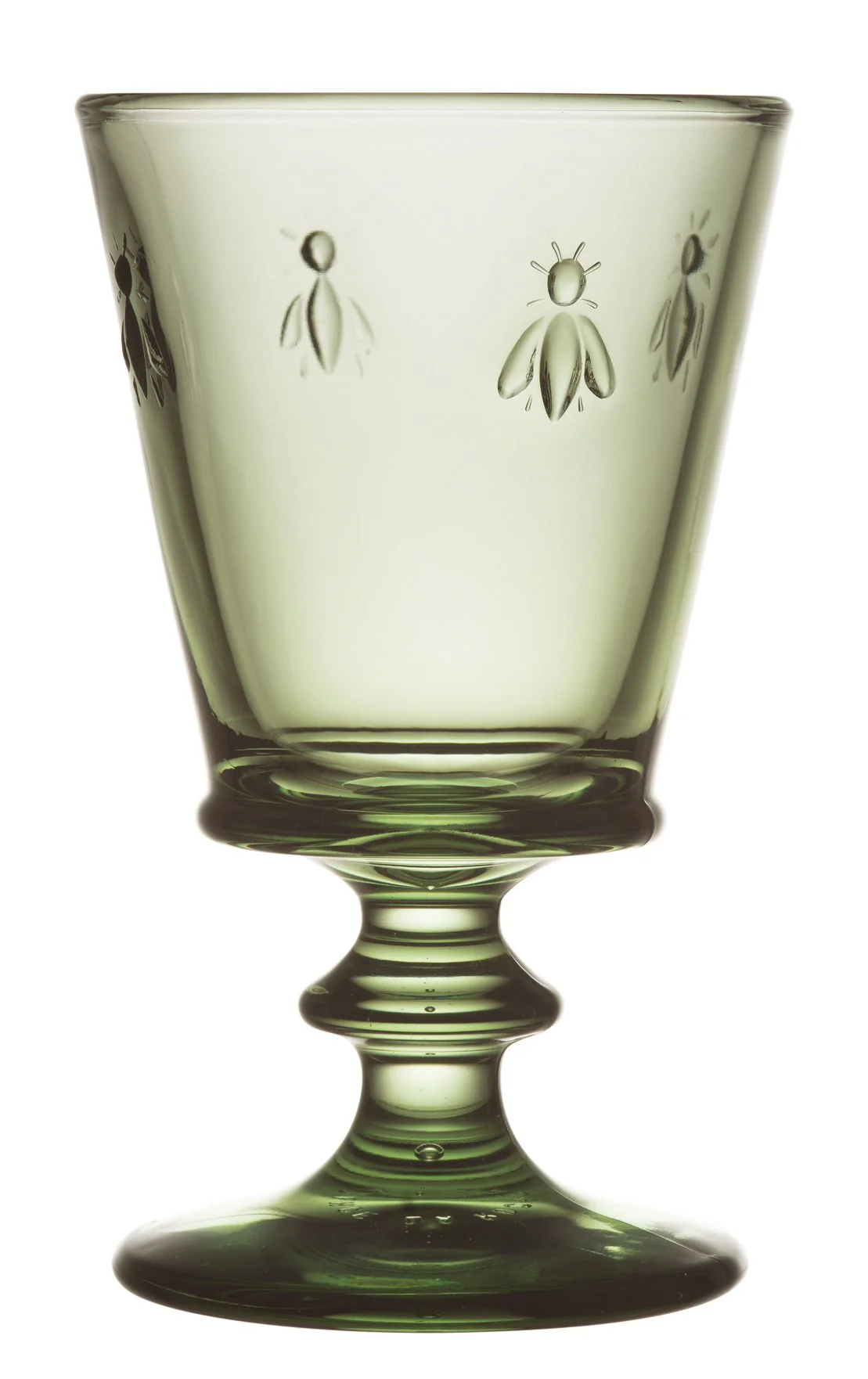 La Rochere Abeilles Bee Wine Glass Olive Green 8oz