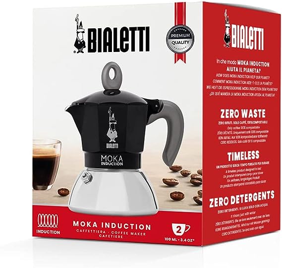 Bialetti Moka Induction 2-Cup Black - Image 2