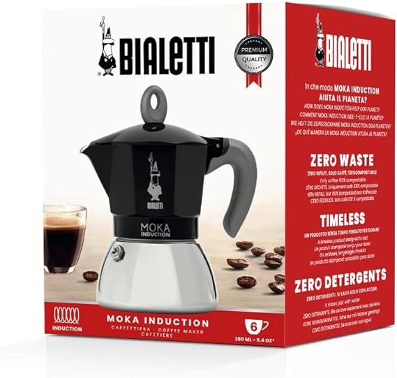 Bialetti Moka Induction 6-Cup Black - Image 2