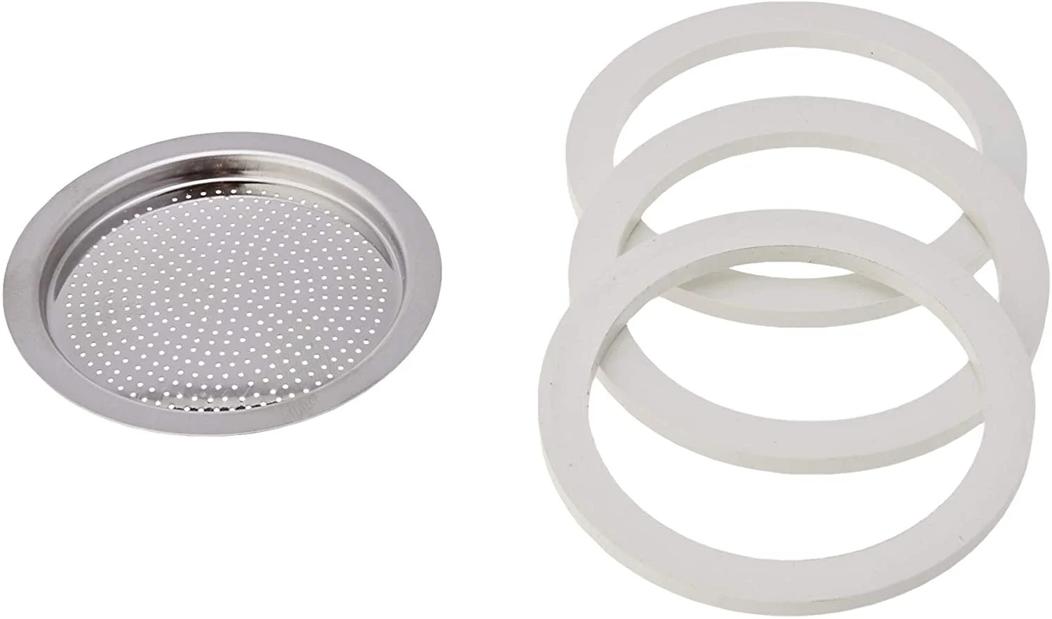 Moka Stainless 4-Cup Gasket/Filter Set (3/1)