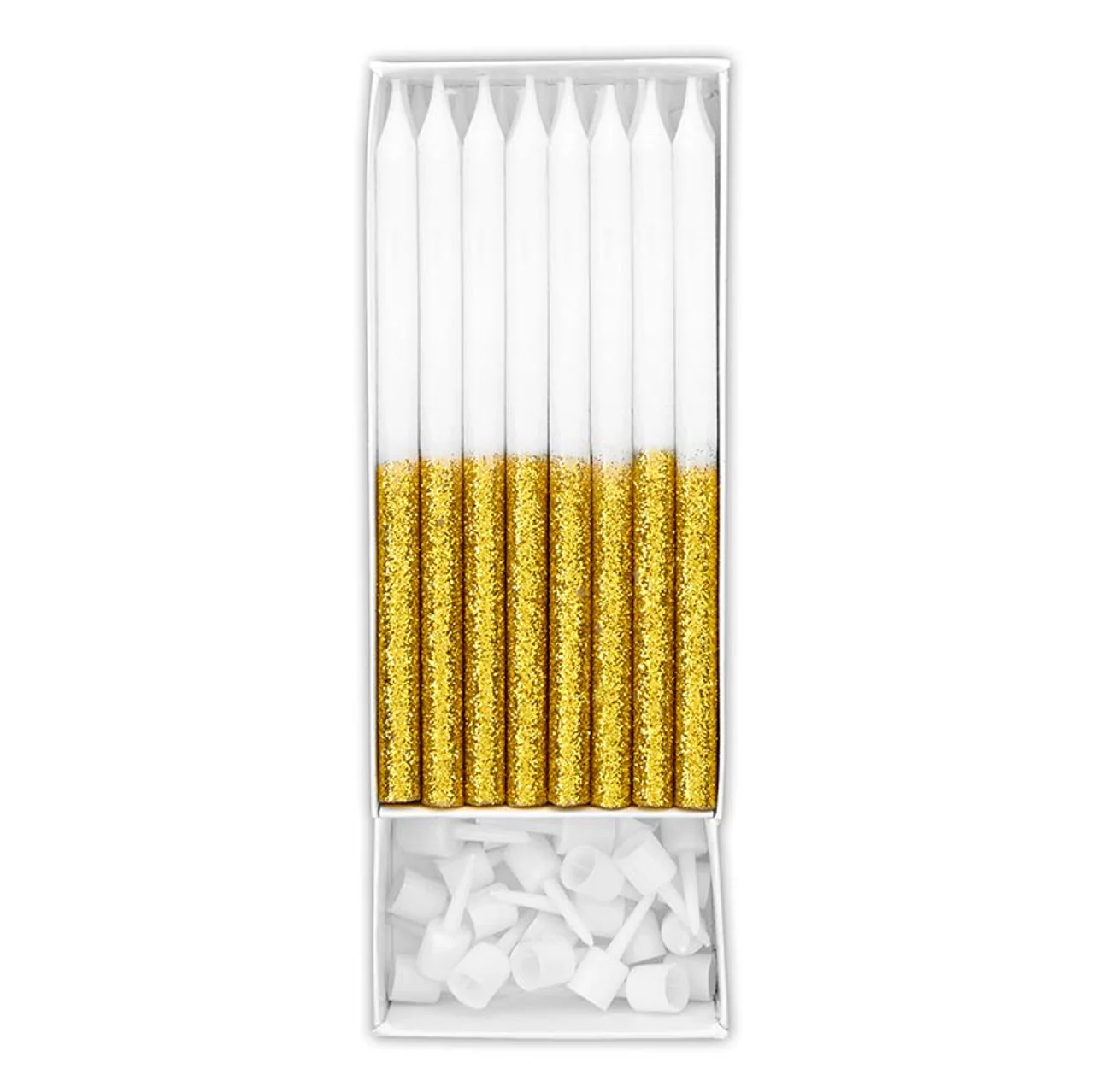 Birthday Candles - Gold Glitter Dip Count/24 - Image 2