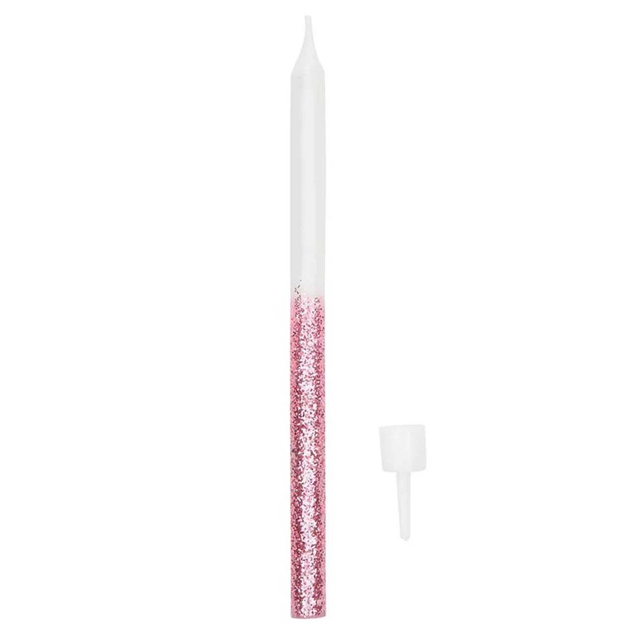 Birthday Candles - Pink Glitter Dip Count/24 - Image 3