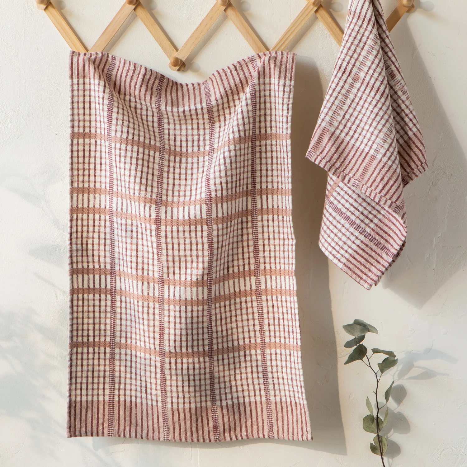 Bisque Finley Check Dishtowels Set of 2 - Image 3