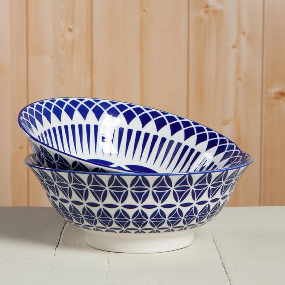 Bowl 8" Blue Geo - Image 3