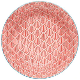Bowl Stamped 8" - Blue Red Dash - Image 2