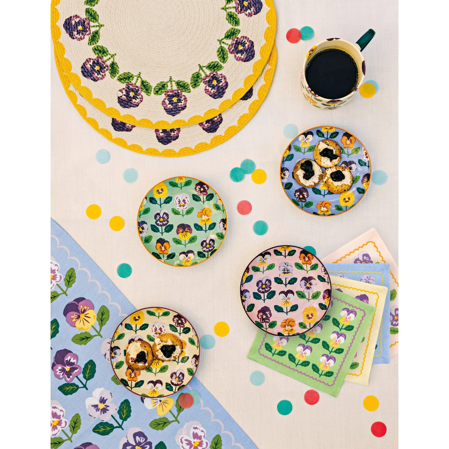 Braided Round Placemat - Pansy - Image 2