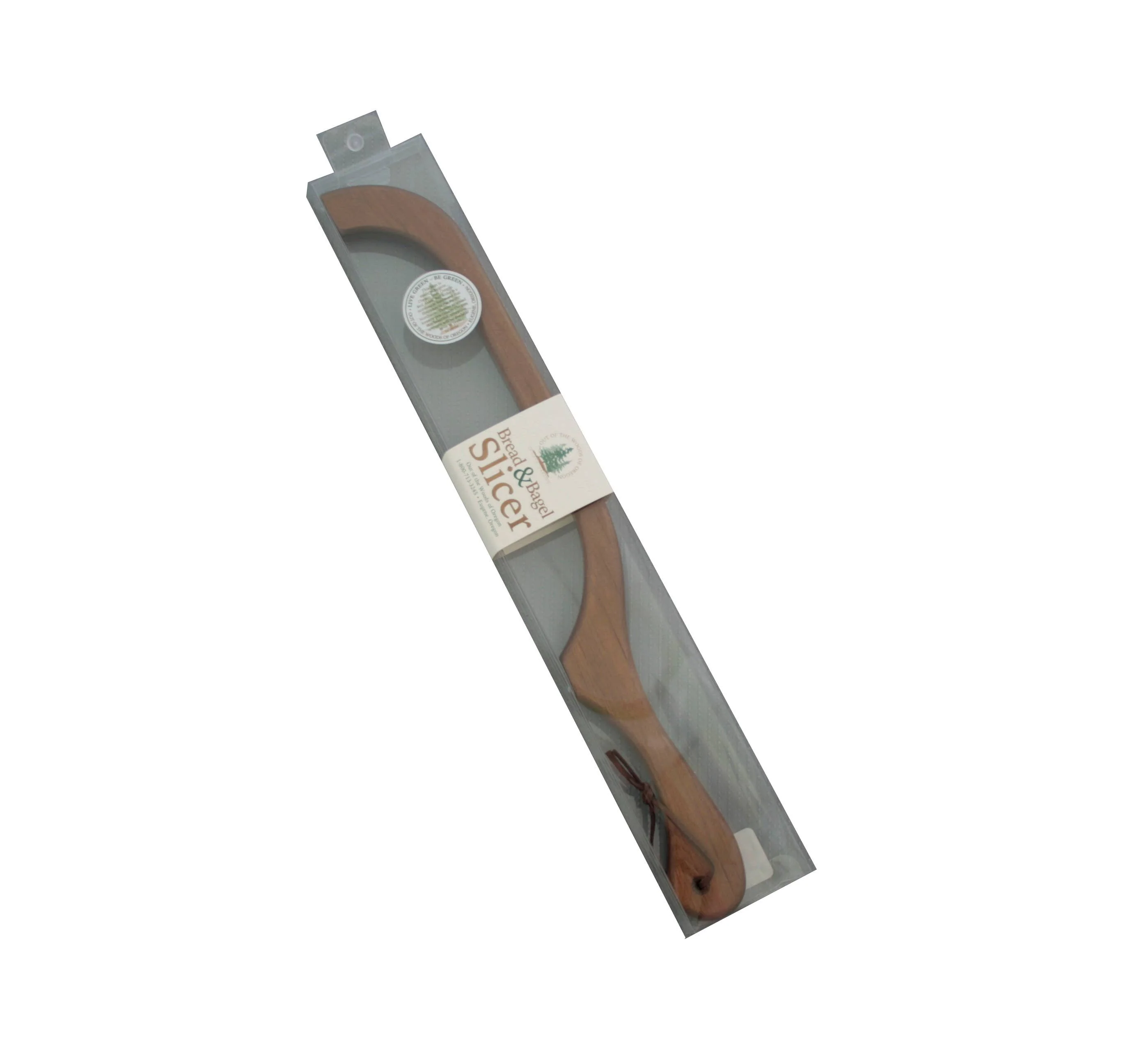 **Left Handed** Bread & Bagel Slicer - Walnut Finish: - Image 4