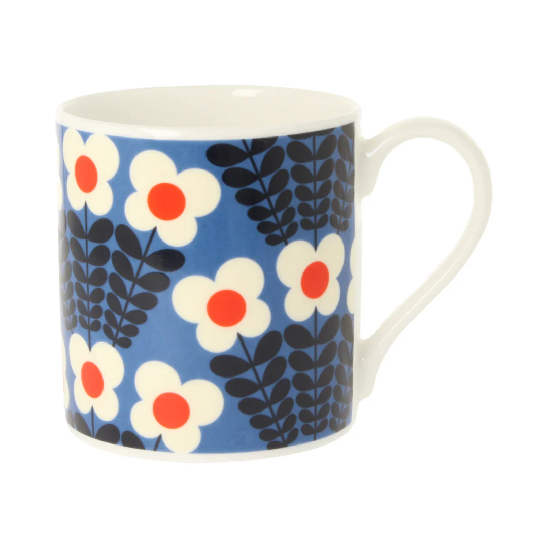 Bunch Of Stems Blue Mug - 350ml - Image 2