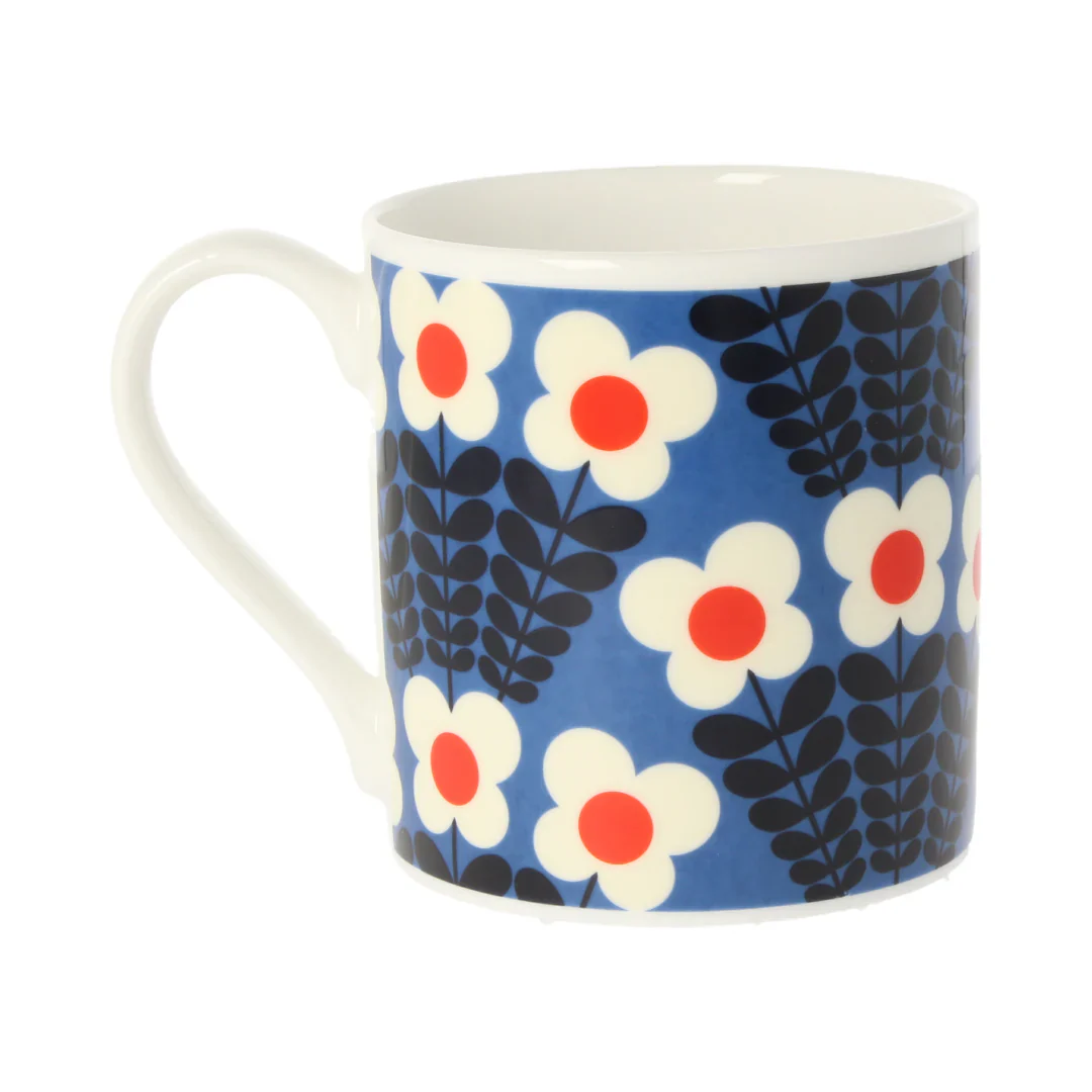 Bunch Of Stems Blue Mug - 350ml - Image 4