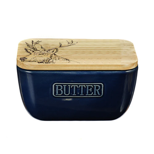 Butter Dish - Stag Blue