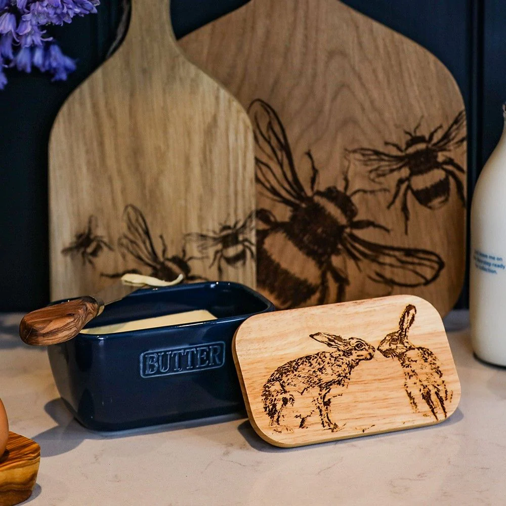Butter Dish - Kissing Hare Blue - Image 2