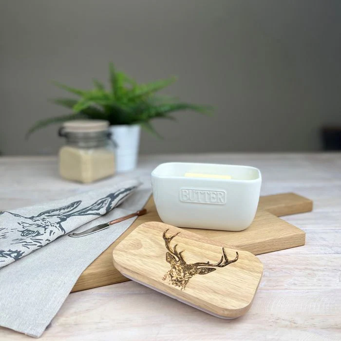 Butter Dish - Stag Prince White - Image 2