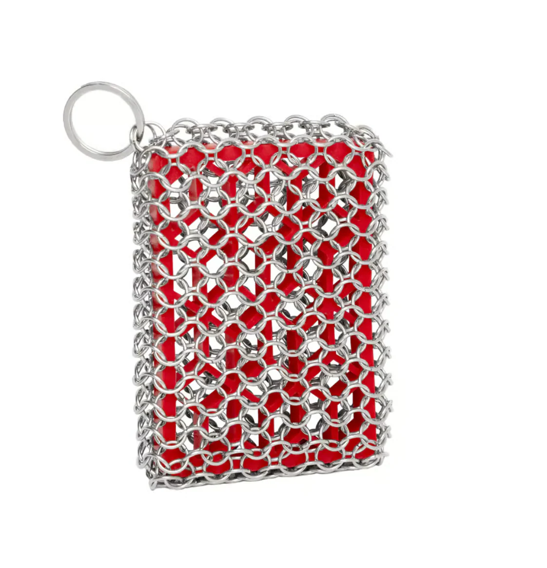 Cast Iron Chain Scrubber w Silicone Pad - Image 3