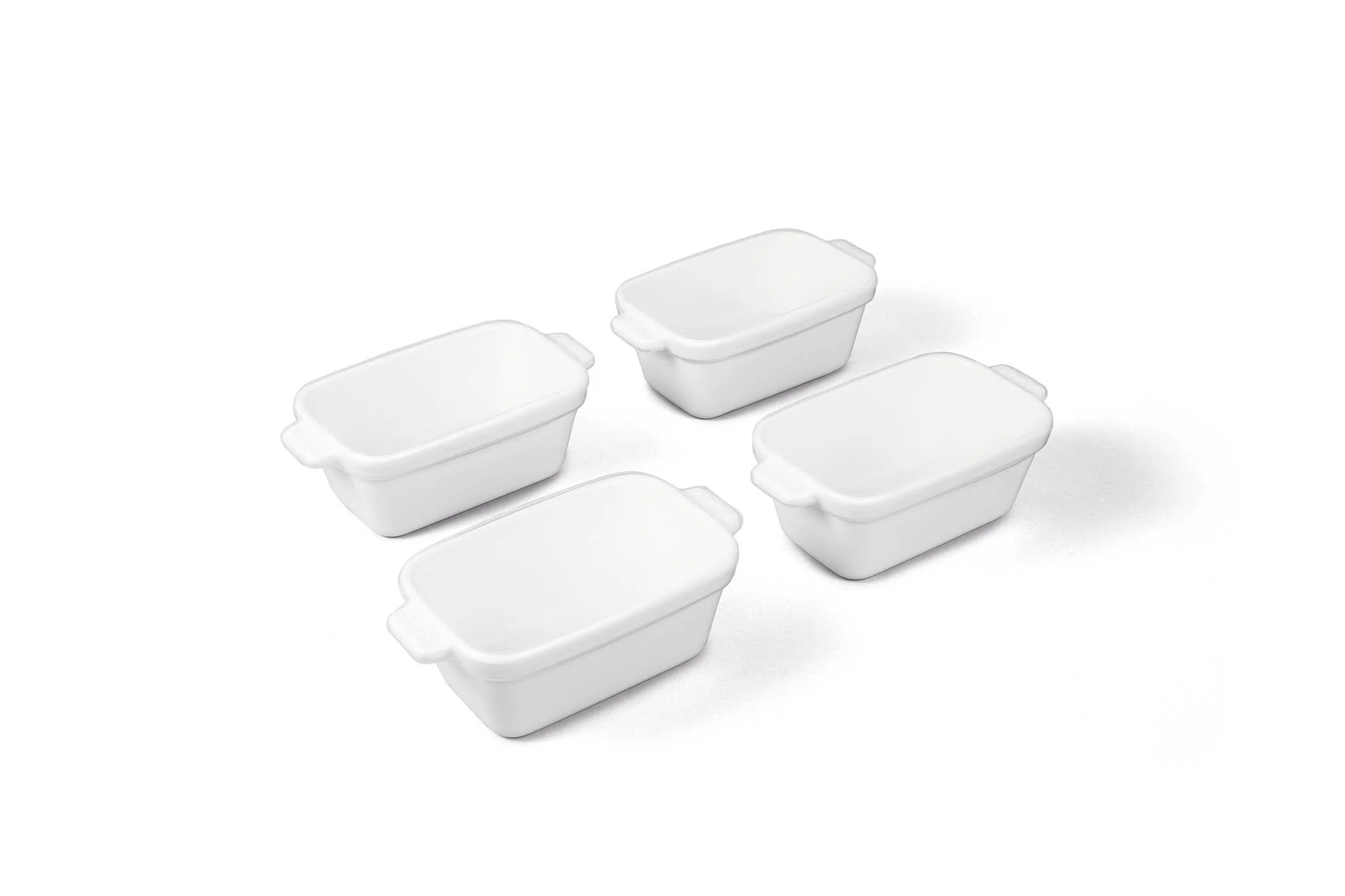 Ceramic Baking Dish 5" Rectangle w/Silicone Covers 4pk Blueberry - Image 2