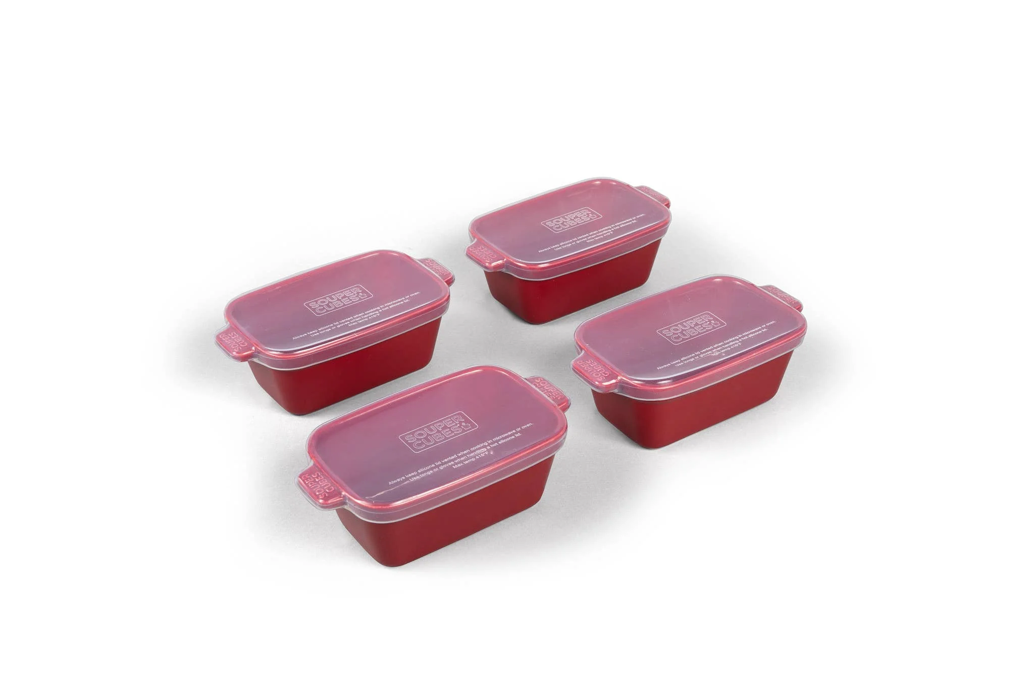 Ceramic Baking Dish 5" Rectangle w/Silicone Covers 4pk Blueberry - Image 4