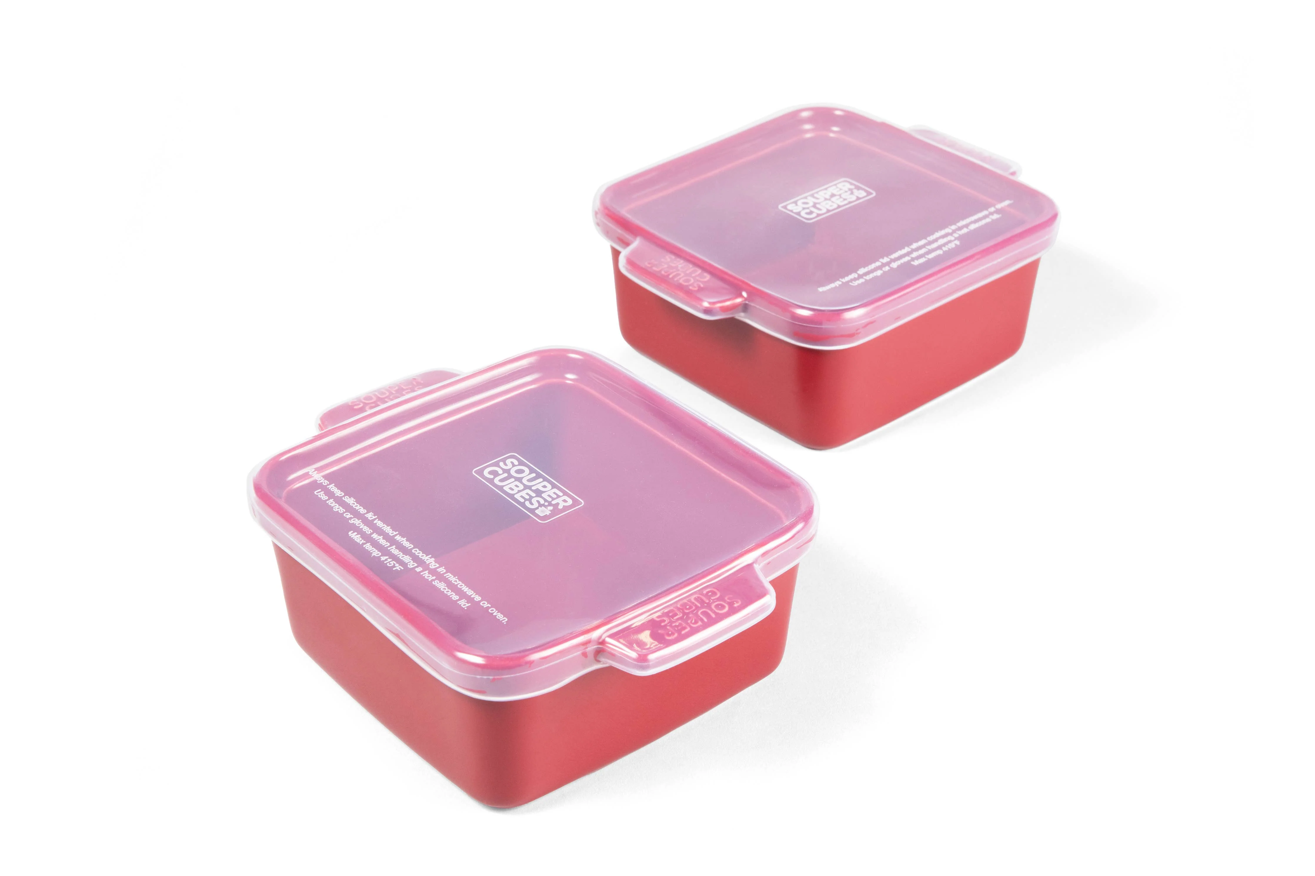 Souper Cube Ceramic Baking Dish 5" Square with Silicone Covers, 2pk Blueberry - Image 5