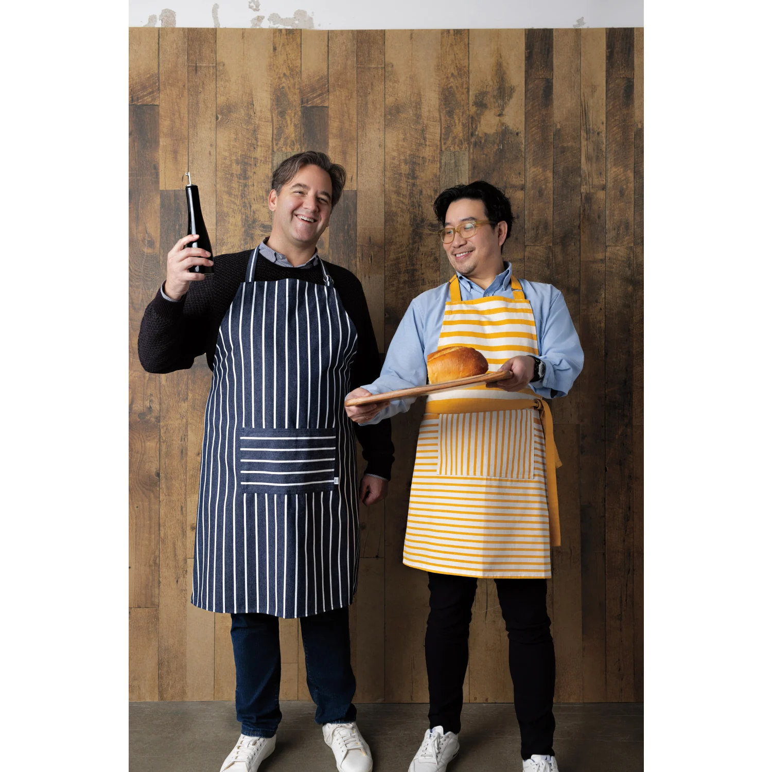 Chef Apron Awning Stripe Ochre - Image 3