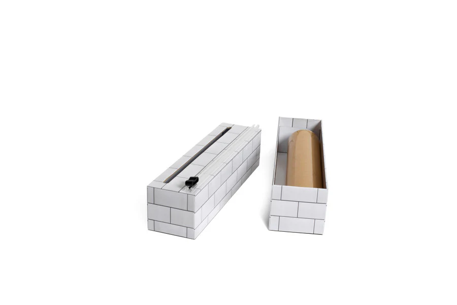 ChicWrap Mini Plastic Wrap Dispenser - 9” x 250’ Subway Tile - Image 4