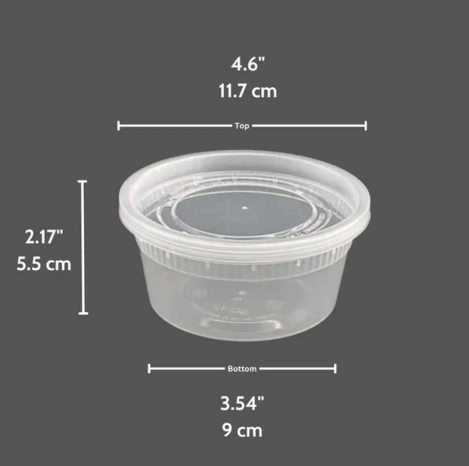 Clear Deli Container W/ Lid - 12oz (10/pk) Heavy Duty Leak-resistant - Image 2