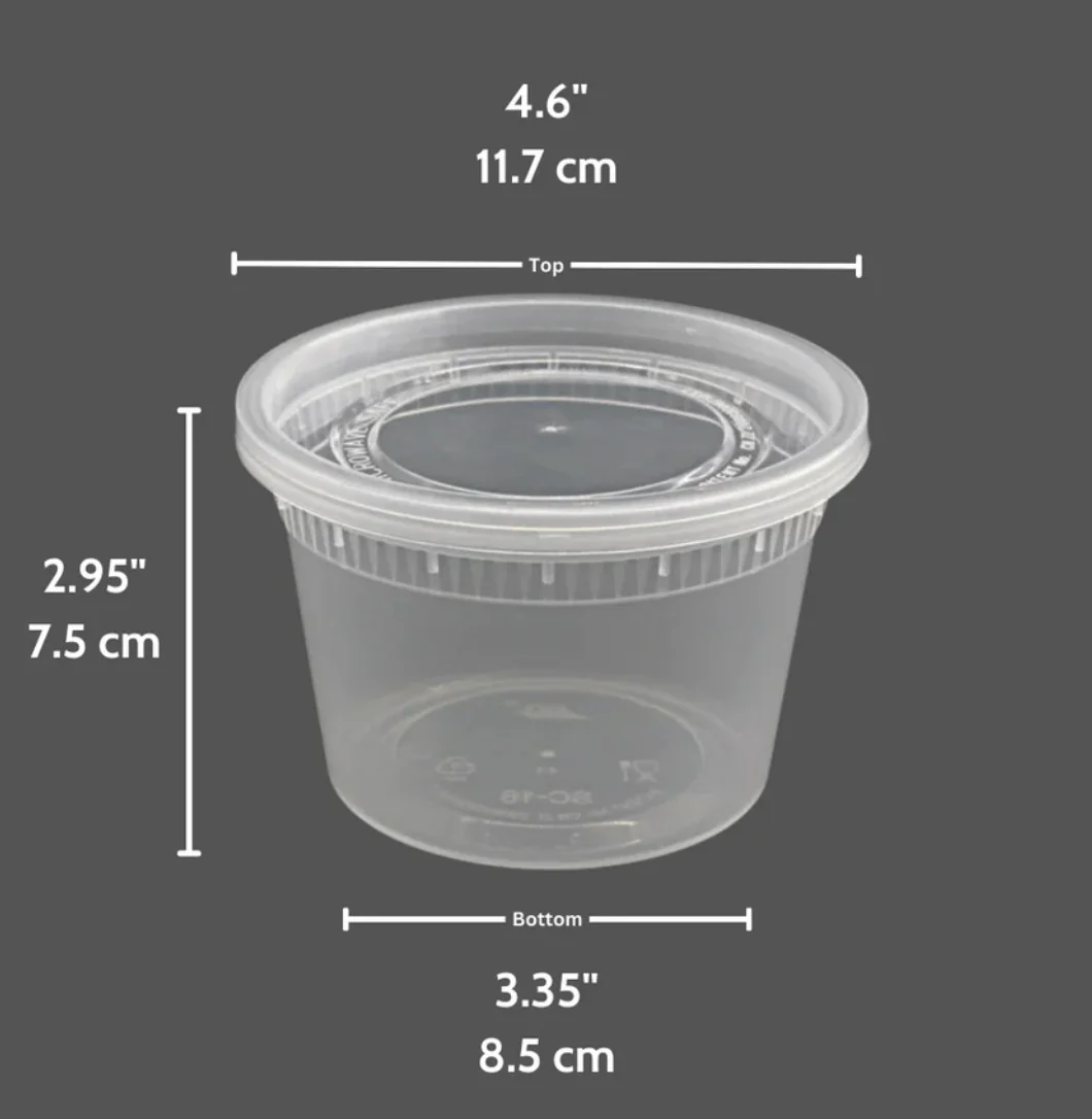 Clear Deli Container W/ Lid - 16oz (10/pk) Heavy Duty Leak-resistant - Image 2