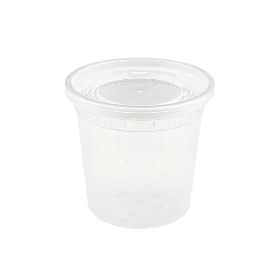 Clear Deli Container W/ Lid - 24oz (10/pk) Heavy Duty Leak-resistant