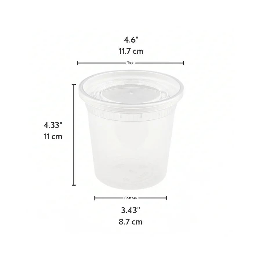 Clear Deli Container W/ Lid - 24oz (10/pk) Heavy Duty Leak-resistant - Image 2