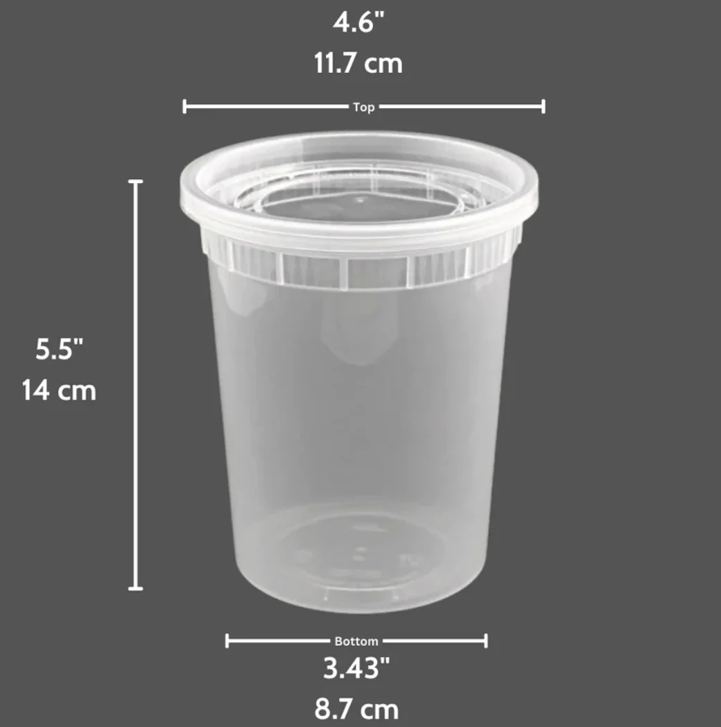 Clear Deli Container W/ Lid - 32oz (10/pk) Heavy Duty Leak-resistant - Image 2