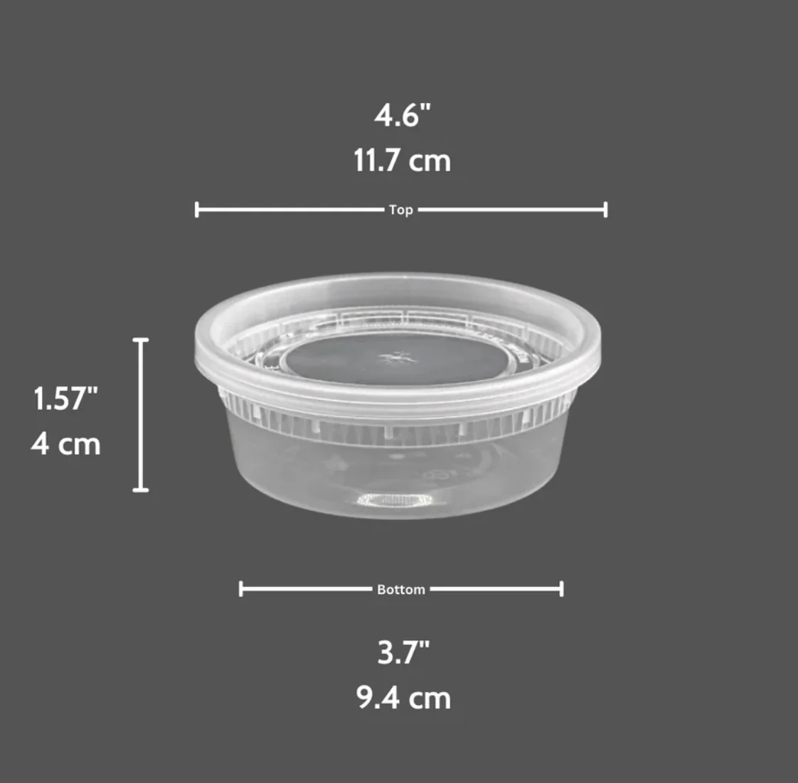 Clear Deli Container W/ Lid - 8oz (10/pk) Heavy Duty Leak-resistant - Image 2