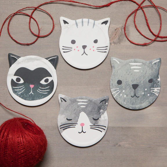 Ceramic Coaster - Soak Up S/4 - Cats Meow - Image 4