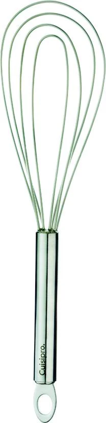 Flat Whisk 10" SS Frosted Silicone