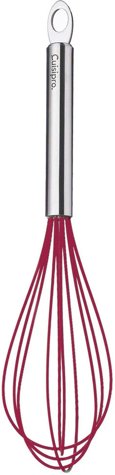 Whisk 8" SS Red Silicone