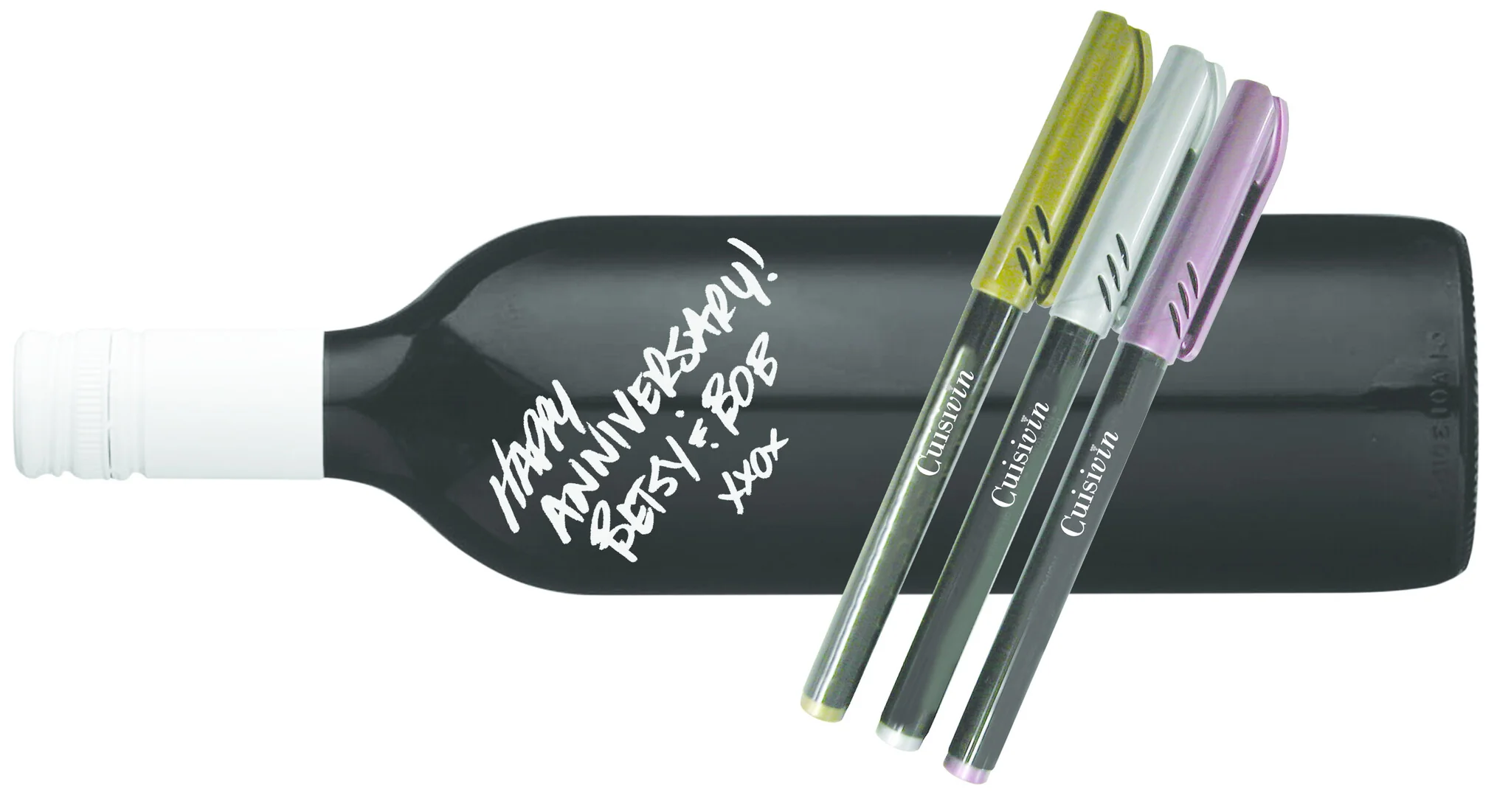 Cuisivin Wine Glass Metallic Markers - 3pk - Image 3