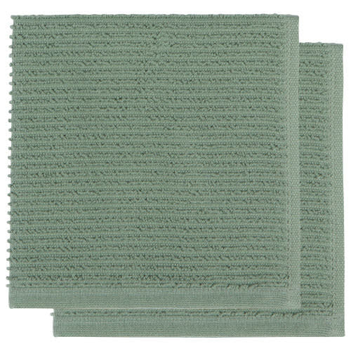 Dishcloth Ripple Set/2 - Elm Green