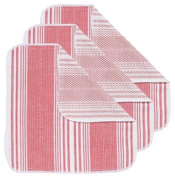 Dishcloth Set of 3 Scrub-it - Red