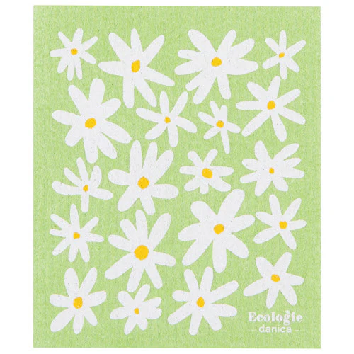 Dishcloth Swedish - Daisies