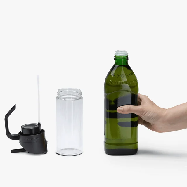 DreamFarm Oileroo Oil Sprayer Glass Bottle with Black Lid - Image 5