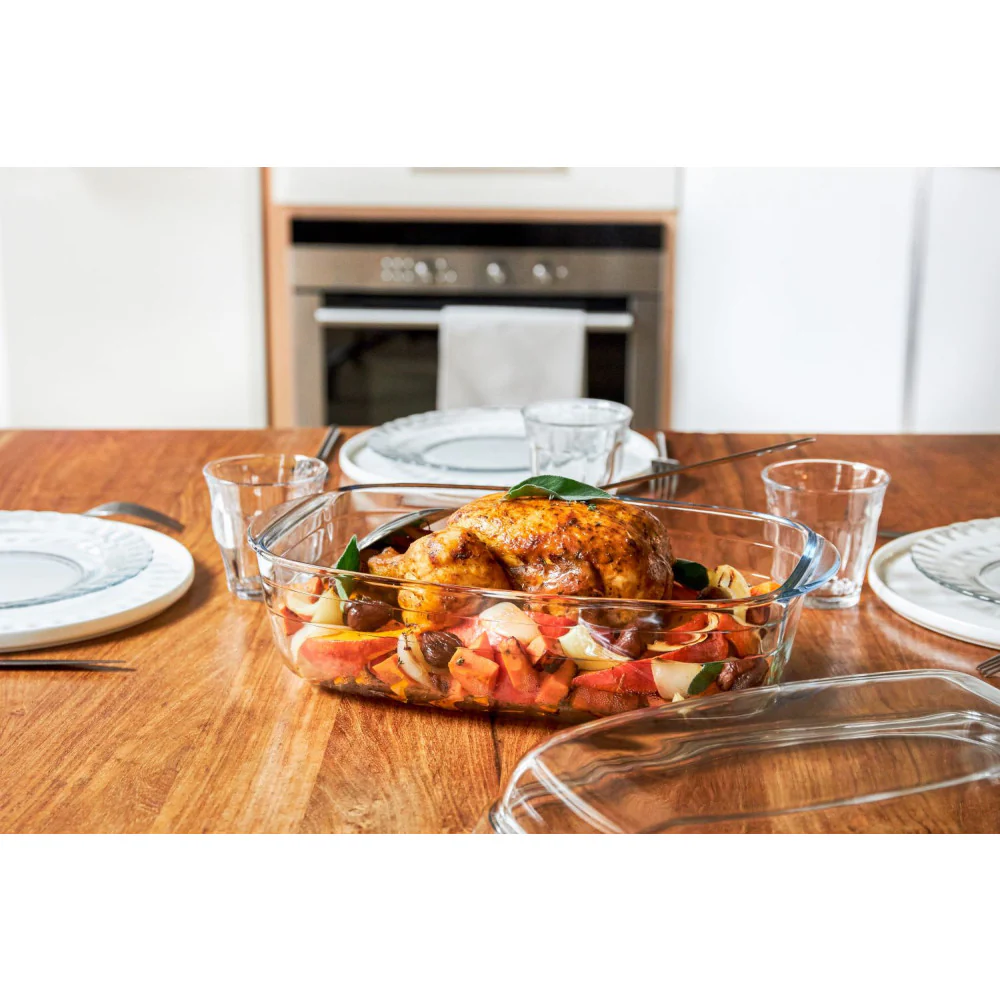 Duralex Ovenchef Reversible Casserole Dish with Lid 35x22cm - Image 5