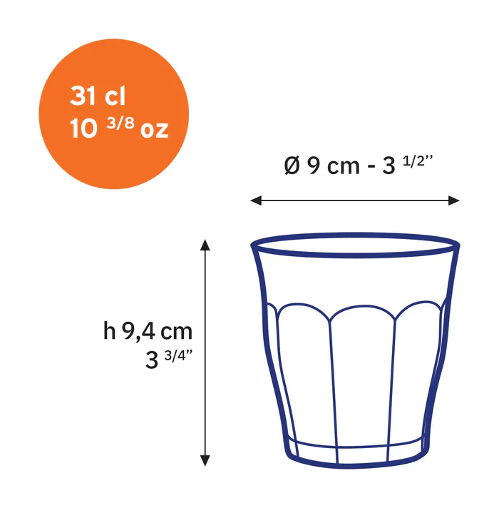 Duralex Picardie Amber Glass Tumblers 310ml S/6 - Image 2