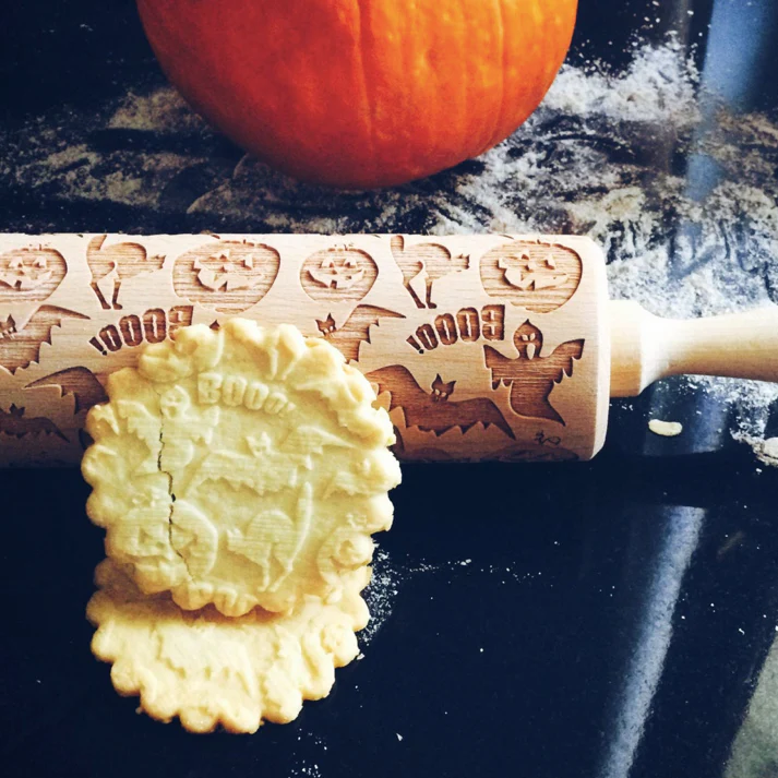 Embossed Rolling Pin - Halloween Ghost **30% OFF** - Image 2