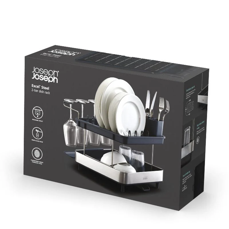 Excel⢠Steel 2-tier Dish Rack - Joseph Joseph - Image 4