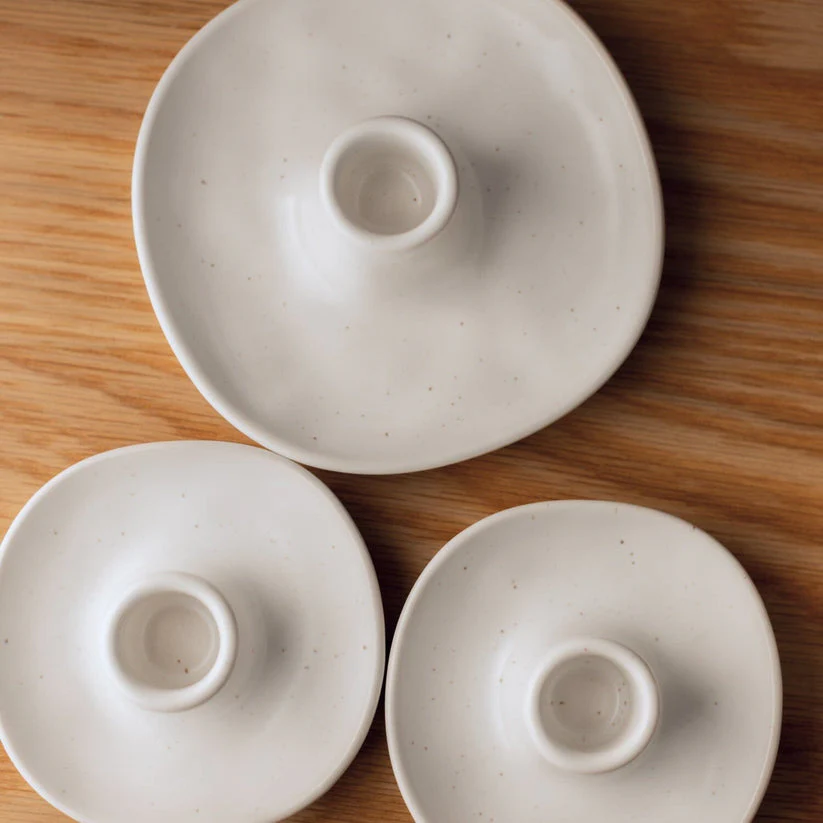 Fable The Candle Holders - Large - Speckled White - Image 3